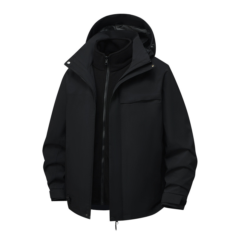 骆陀同款三合一外套男女新款冬季冲锋衣户外登山服耐脏工作服定制|undefined
