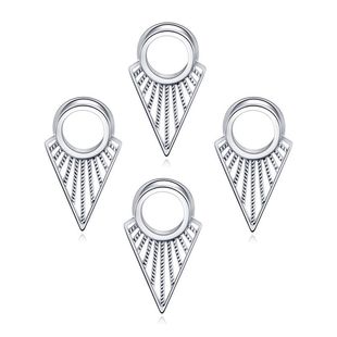 2022 New triangle cone stainless steel hollow auricle ear expander AliExpress body piercing jewelry