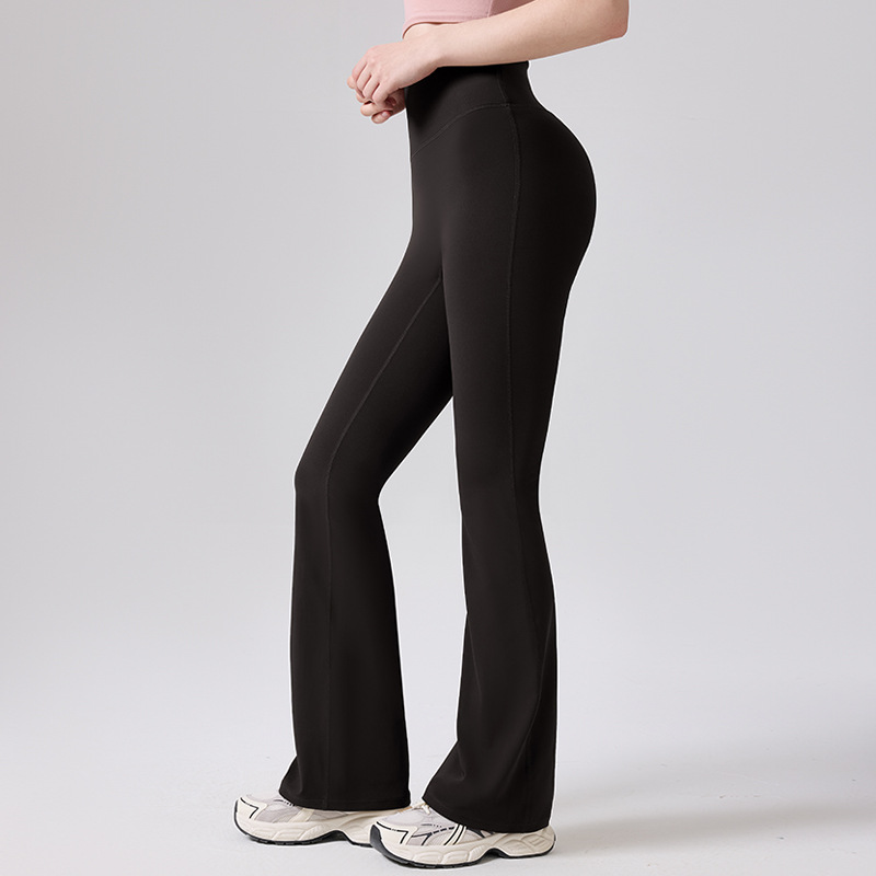 Verano nuevo desnudo de cintura alta pantalon de entrenamiento de pilates pantalon de entrenamiento de caderas apretadas para mujeres