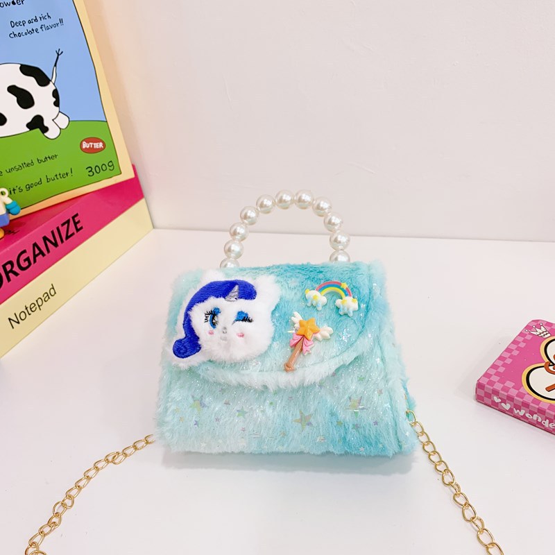 Otoño e invierno nuevos bolsos para niños lindos bolsos de piel de felpa accesorios bolsos de princesa celebridades de Internet bolsos de moda para niñas