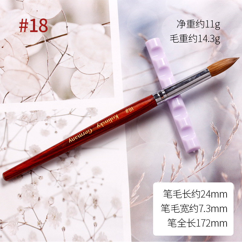 Venta caliente transfronteriza arte de uñas pelo de visón pluma de cristal siberiano pelo de visón puro arte de uñas pluma de talla de cristal Kolinsky