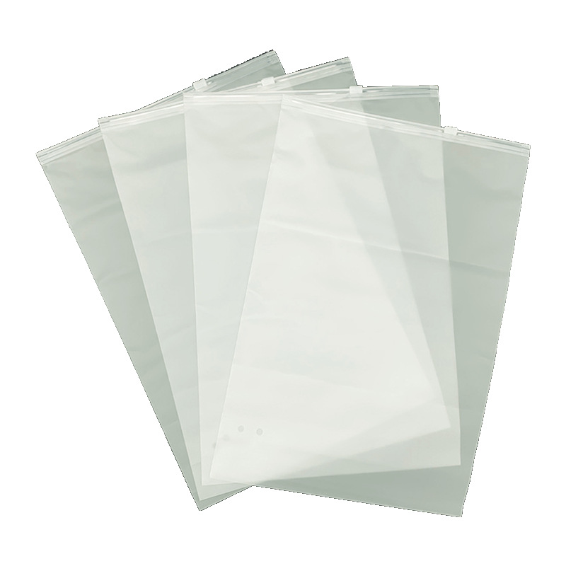 Bolsa de cremallera mate, bolsa de embalaje de cremallera, bolsa auto-sellada, bolsa de ropa mate, cpe, almacenamiento transparente, ropa interior impermeable, doble cara