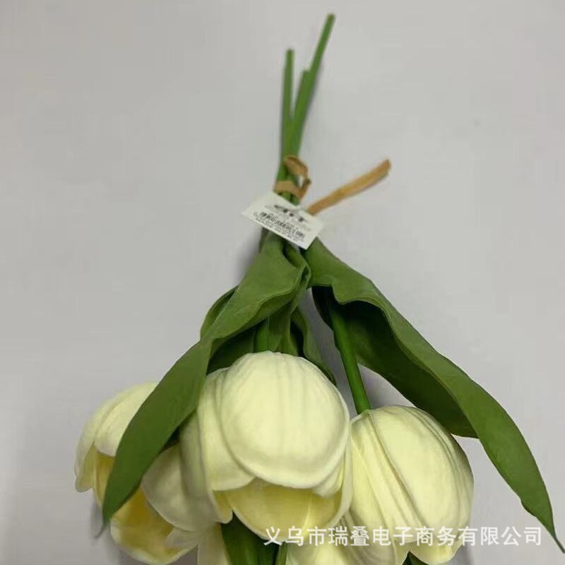 フランス風ロマンティックPUフォームチューリップ造花、高精度シミュレーション、高級感保湿感のある手触り、防水防塵、ホームデコレーション用|undefined