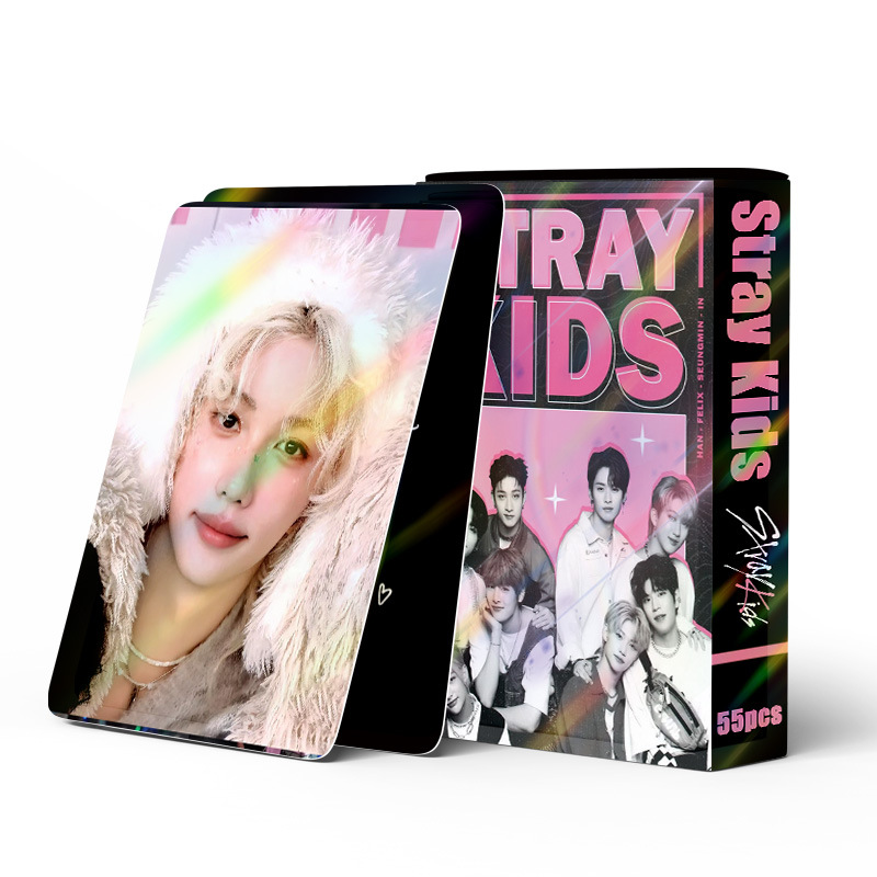Cadena total de gran cantidad de nuevos productos en stock 55 tarjetas de álbum SKMyBreath KPOP estrella alrededor de la tarjeta de colección LOMO
