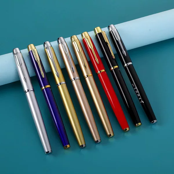 Metal signature pen gift box suit business hand gift treasure ball pen advertising gel pen black water pen lettering logo