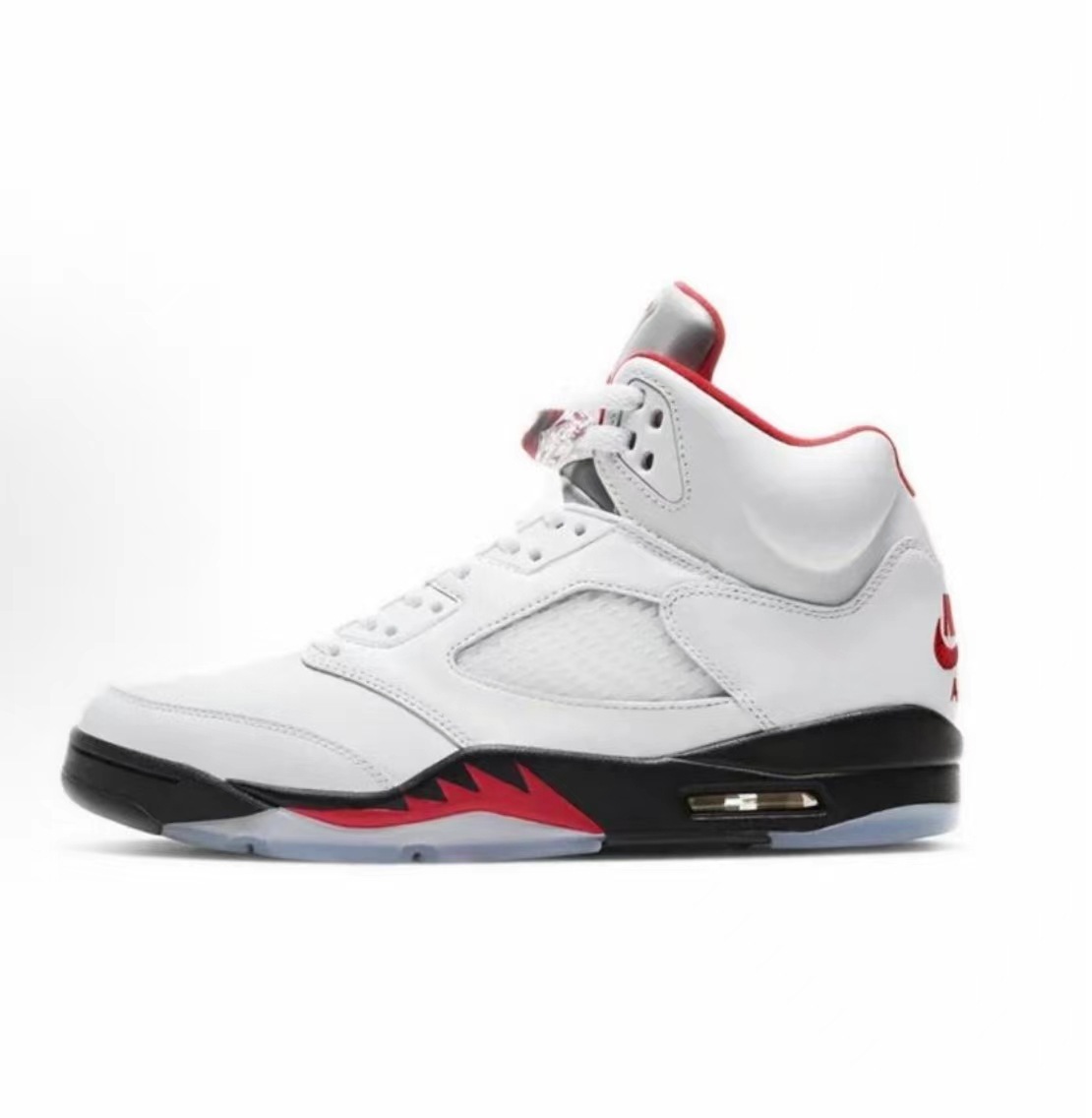 Pedidos de comercio exterior de fábrica de zapatos Putian AJ5 zapatos de baloncesto Liuchuan arce negro y blanco alas de cicada Jiao5 zapatillas de amortiguación de aire image 21