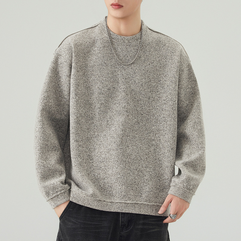 Anyang American-style 400g heavyweight sweatshirt for men, 2026 autumn new collection, versatile pullover, casual base layer for teenagers