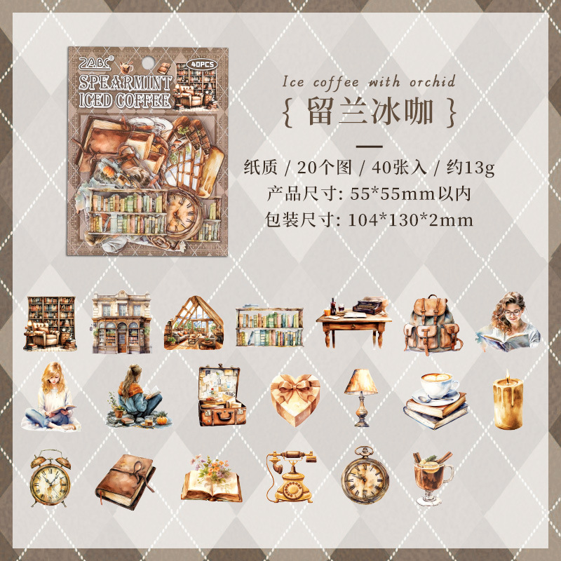 Mano Paris transparente impermeable pegatinas de pet diy pegatinas de diario de cuentas de mano pegatinas de objetos de mansión retro transfronterizo