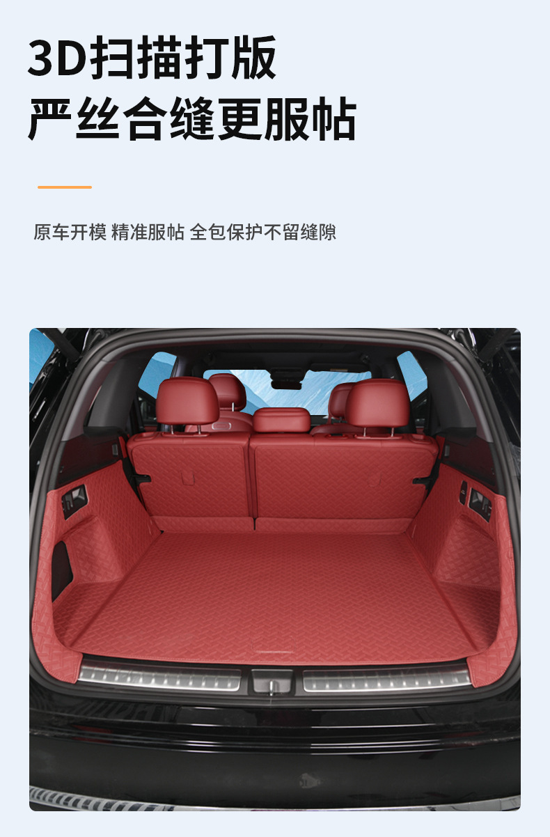 Suitable for 26 Models of Aito M7, Eco-Friendly Waterproof Full-Coverage Trunk Mat, Leather Trunk Mat, Backrest Mat, Interior Modification