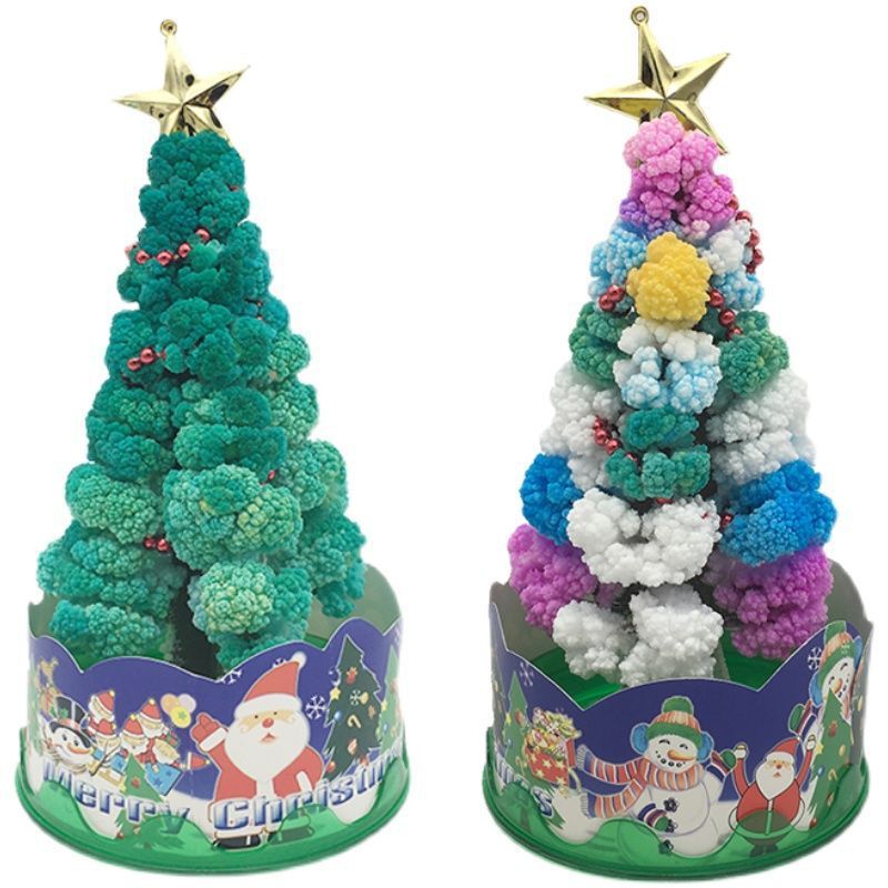 圣诞树浇水会开雪花纸树开花儿童玩具圣诞节装饰品摆件小朋友礼物