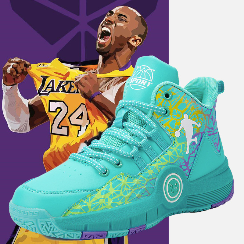 Kobe Bryant Sixth Generation Children's Basketball Shoes Boys Spring Single Shoes Primary and Secondary School Sports Shoes Youth