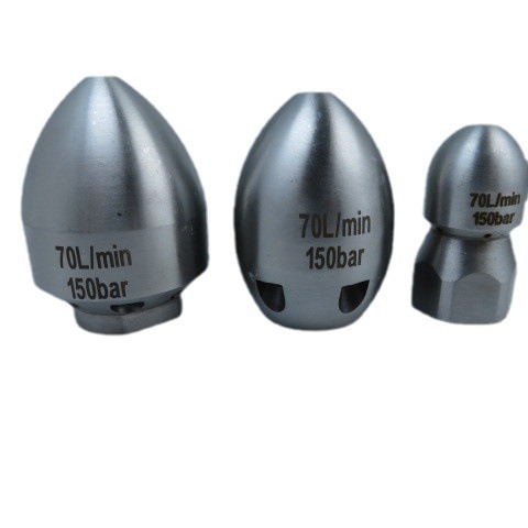 Accesorios de lavadora de alta presión Big Thunder diablo boquilla tubería de alcantarillado municipal dragado de limpieza de agua spray de ratón