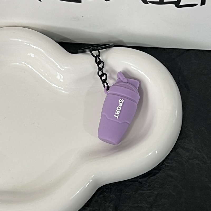 トレンドフィットネスシリーズのキーホルダー部品ミニバーベルのコップのペンダント|undefined