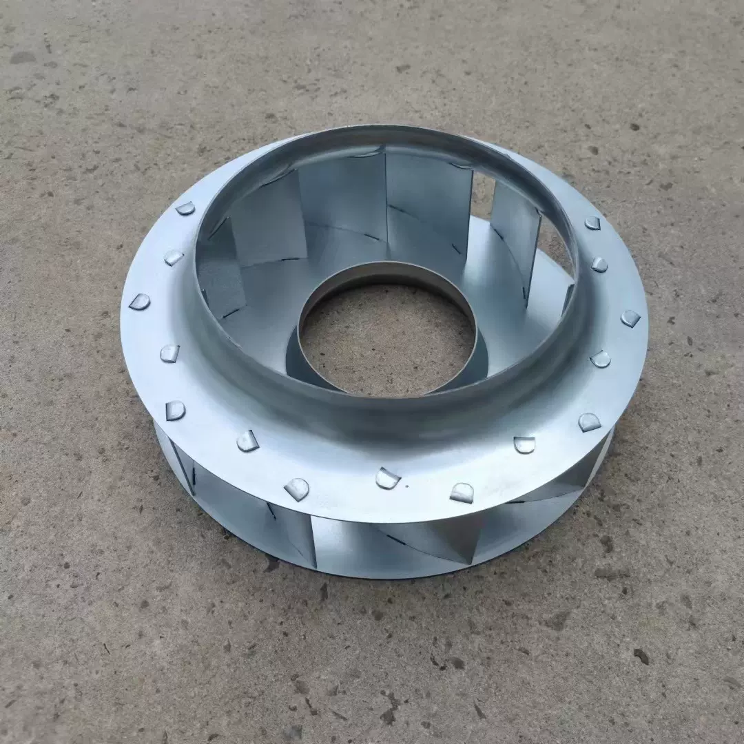 前倾后倾离心风机配件风轮厂家直销外转子镀锌铝叶轮蜗壳风机风叶