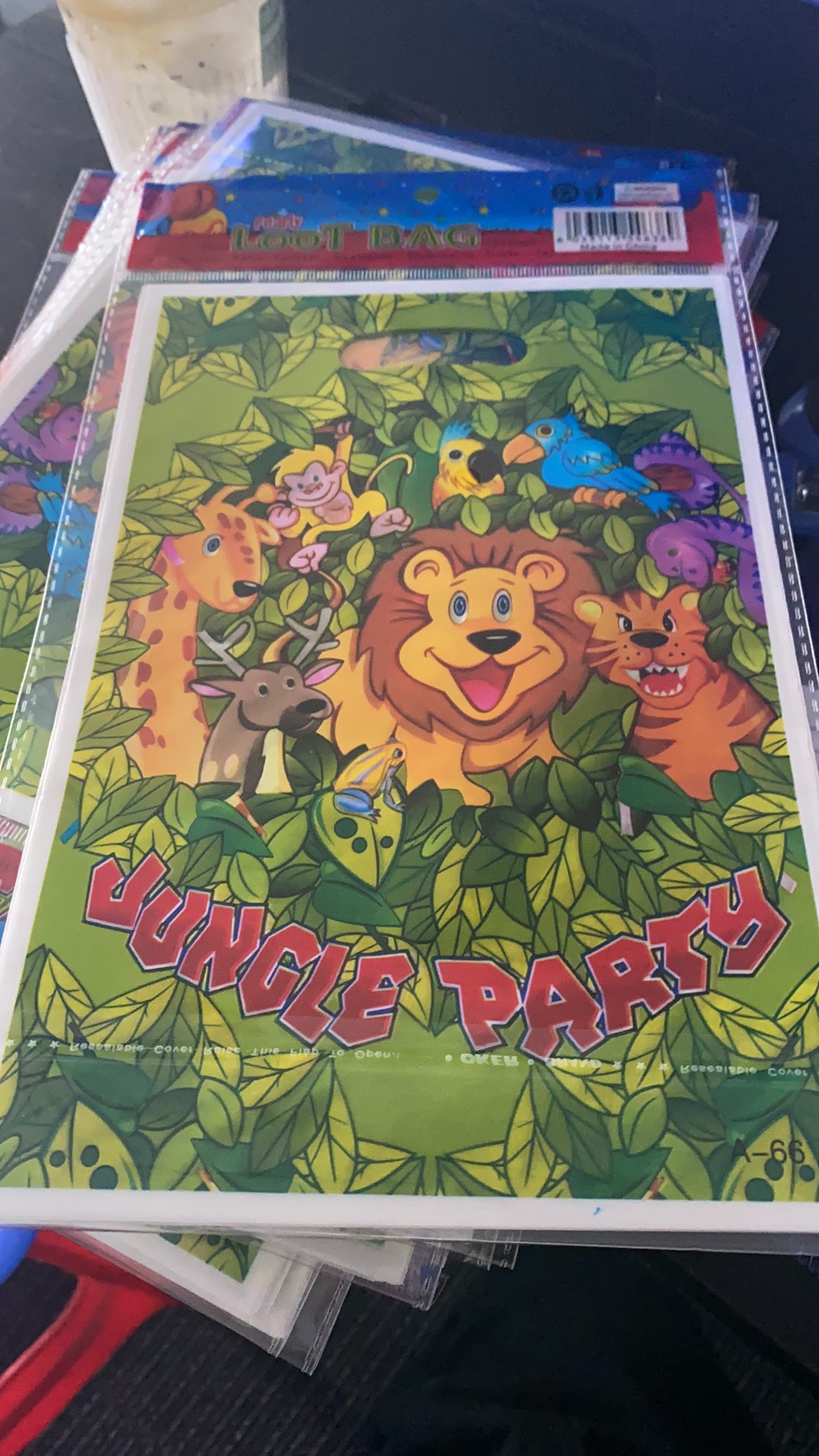 Venta caliente bosque selva Zoo fiesta de cumpleaños traje mantel papel taza papel placa banner tejido partido traje