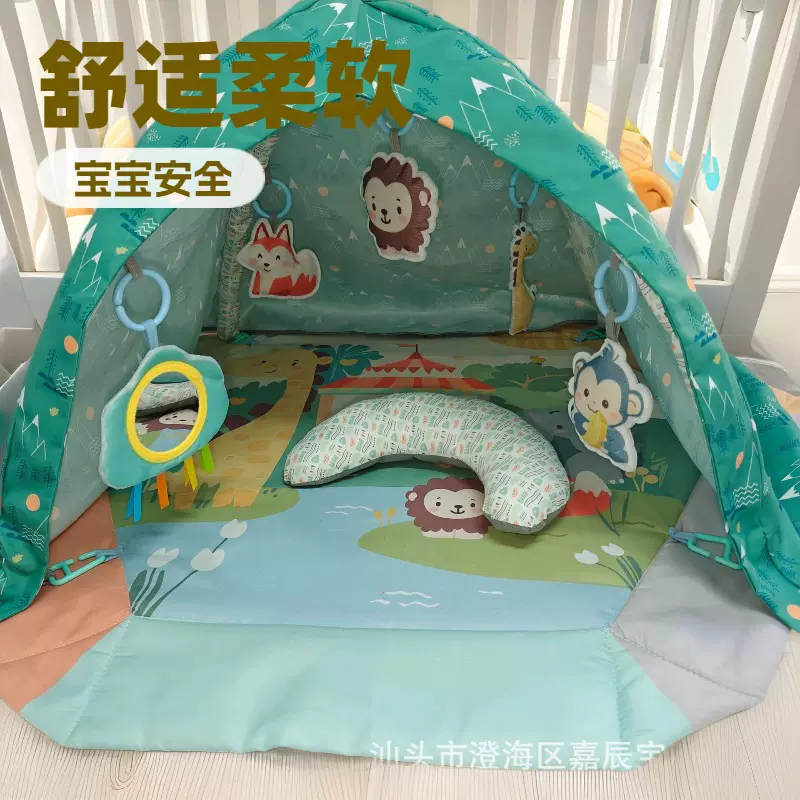 工厂直供跨境婴儿爬行垫玩具帐篷游戏健身架亲子益智防滑热销拼接