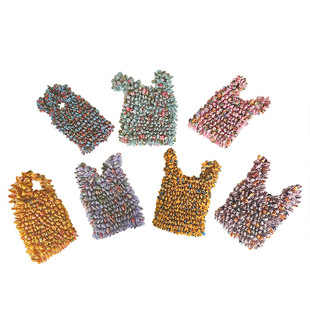 Stretchable Magic Bag Cloud Pleated Bubble Bag Ins Large Capacity Portable Folding Portable Shopping Bag Elastic Storage