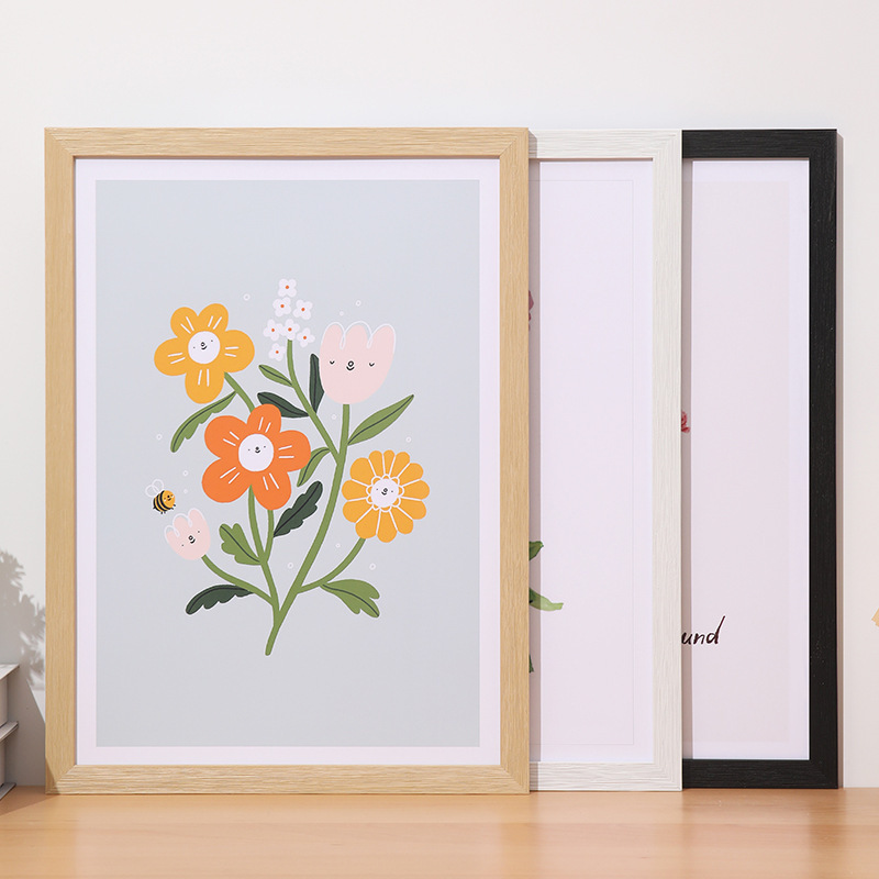 Nordic simple photo frame decoration high-grade A4 children's art calligraphy painting frame wall hanging A3 puzzle oil painting frame