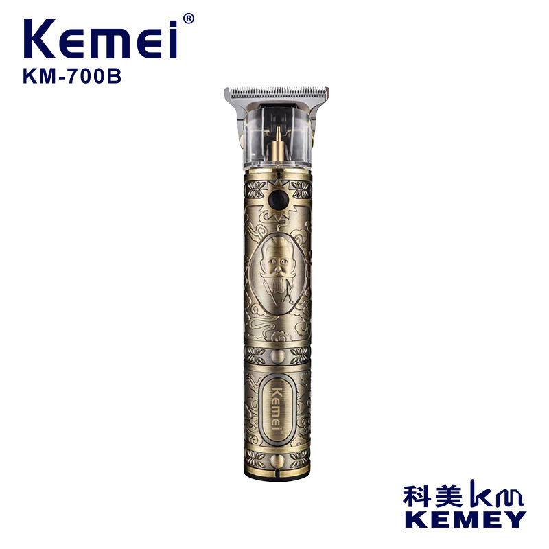 Kemei Clipper pelo de la vendimia patrón de la nube de talla de lavado de pelo Clipper KM-700B hueco cuchillo cabeza aceite cabeza eléctrica Clipper