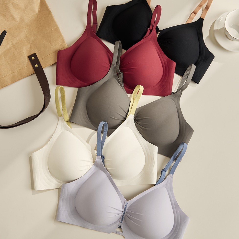 Venta directa de fábrica Comercio electrónico transfronterizo Sudeste de Asia Vietnam Tailandia Ladies Taza delgada sin costuras Sujetador lateral de recolección de plástico ligero