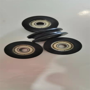 Plastic-Coated Bearing 626 Pulley with Rubber-Coated U-Shaped Groove Nylon Door and Window Roller
