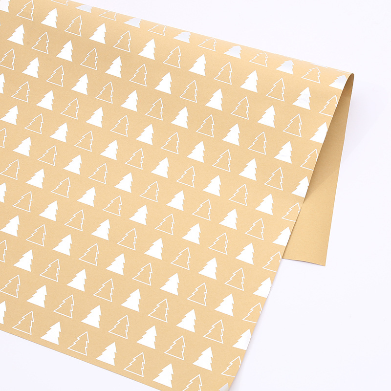 Papel de regalo de Navidad nuevo transfronterizo al por mayor caja de regalo dorada engrosada papel de regalo de Navidad