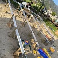 Детские игрушки для игр с водой на открытом воздухе в детском саду, настенная прозрачная труба для исследования, сращивание песка, комбинация водных сооружений