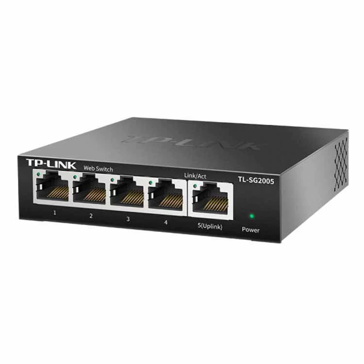 TP-LINK TL-SG2005 5-портовый полноформатный Gigabit Web сетевой управляемый выключатель типа облачного управления
