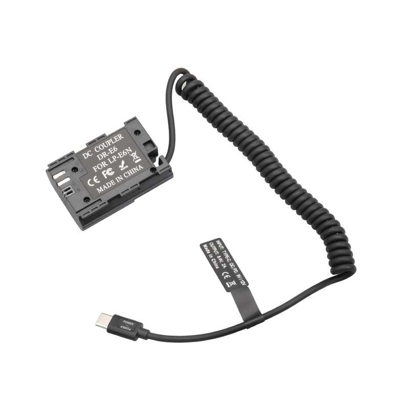 LP-E6NH fake battery R R5C R6 R7 6D2 90D external Type-C PD power supply