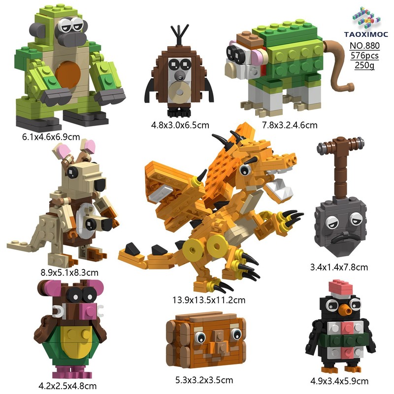 Cross-Border New Ai Shanhaijing Building Blocks Season 3 Quirky Character Set Children's Assembly Figure Toy Display Piece for Boys