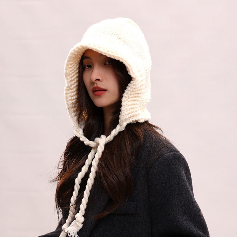 Koreanische version spitze up süße, niedlich, warm und vielseitig Rotkäppchen kinder winter gestrickte garn ohr_voghion.com