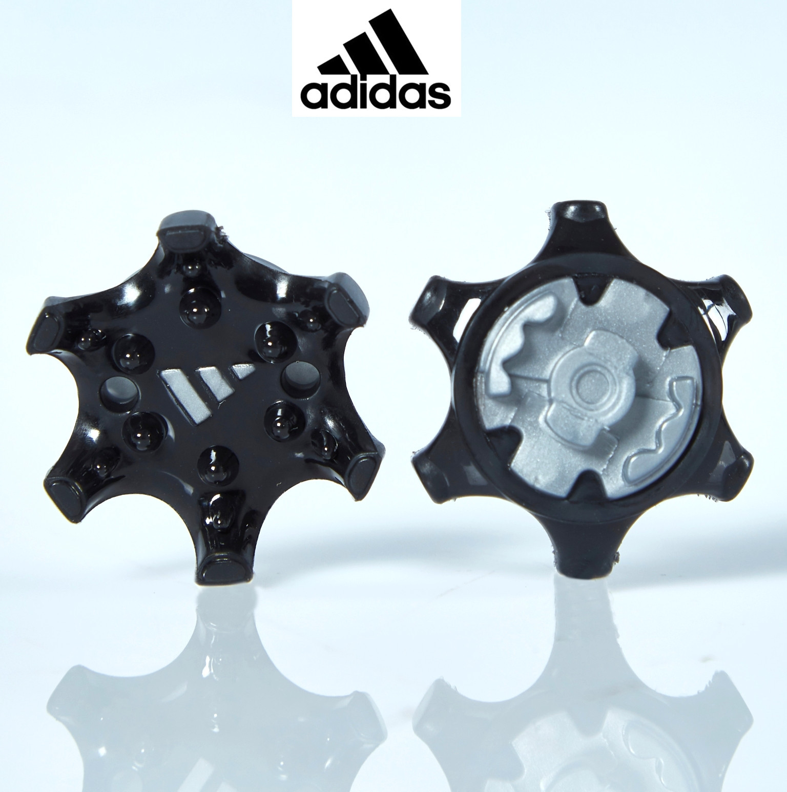 Suministro directo de fábrica de uñas de zapatos de golf de una sola palabra giratoria titular de la tarjeta rectangular Blanco y Negro Plata azul de cuatro colores uñas durable TPU material