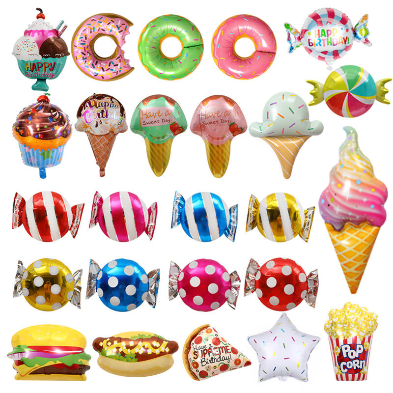 Воздушный шар, пончик для мороженого, детское вечернее платье, украшение, деликатесы