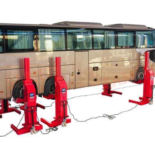 34T重型卡车单柱液压可移动多工位无线控制触摸屏汽车举升机