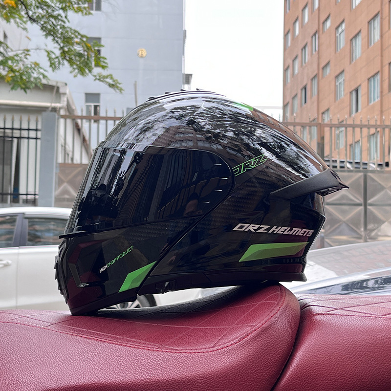 Orz casco de coche eléctrico masculino y femenino casco de verano doble espejo trasero medio completo personalidad cuatro estaciones pareja Bluetooth