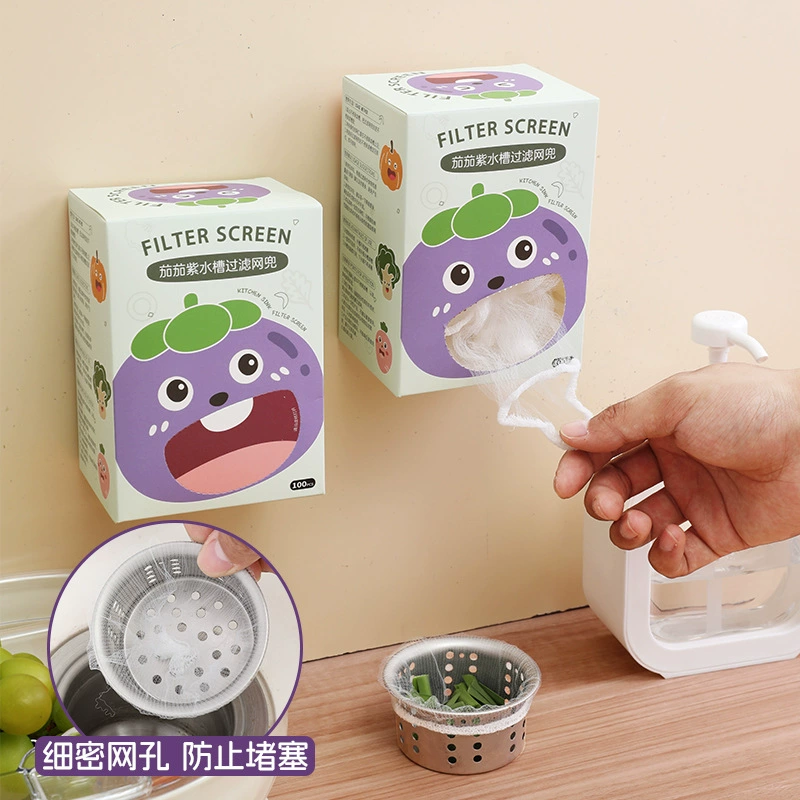 Фильтр для раковины баклажан настенный вытяжной канализационный кухонный канализационный перебор сетки для предотвращения засорения одноразовая очистная сетка