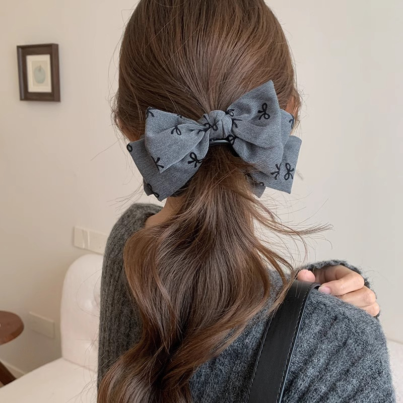 Clip de cabello de arco gris para mujeres cabeza de bola de cabeza de cabeza de agarre de cabeza de cola de caballo alta fija clips de tiburón para el cabello