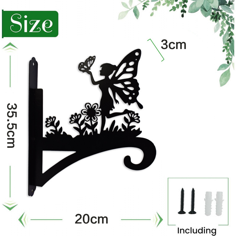 Solar patio exterior pared estante gancho de metal hadas de flores modelado pájaros pared hexágono lámpara personalizada