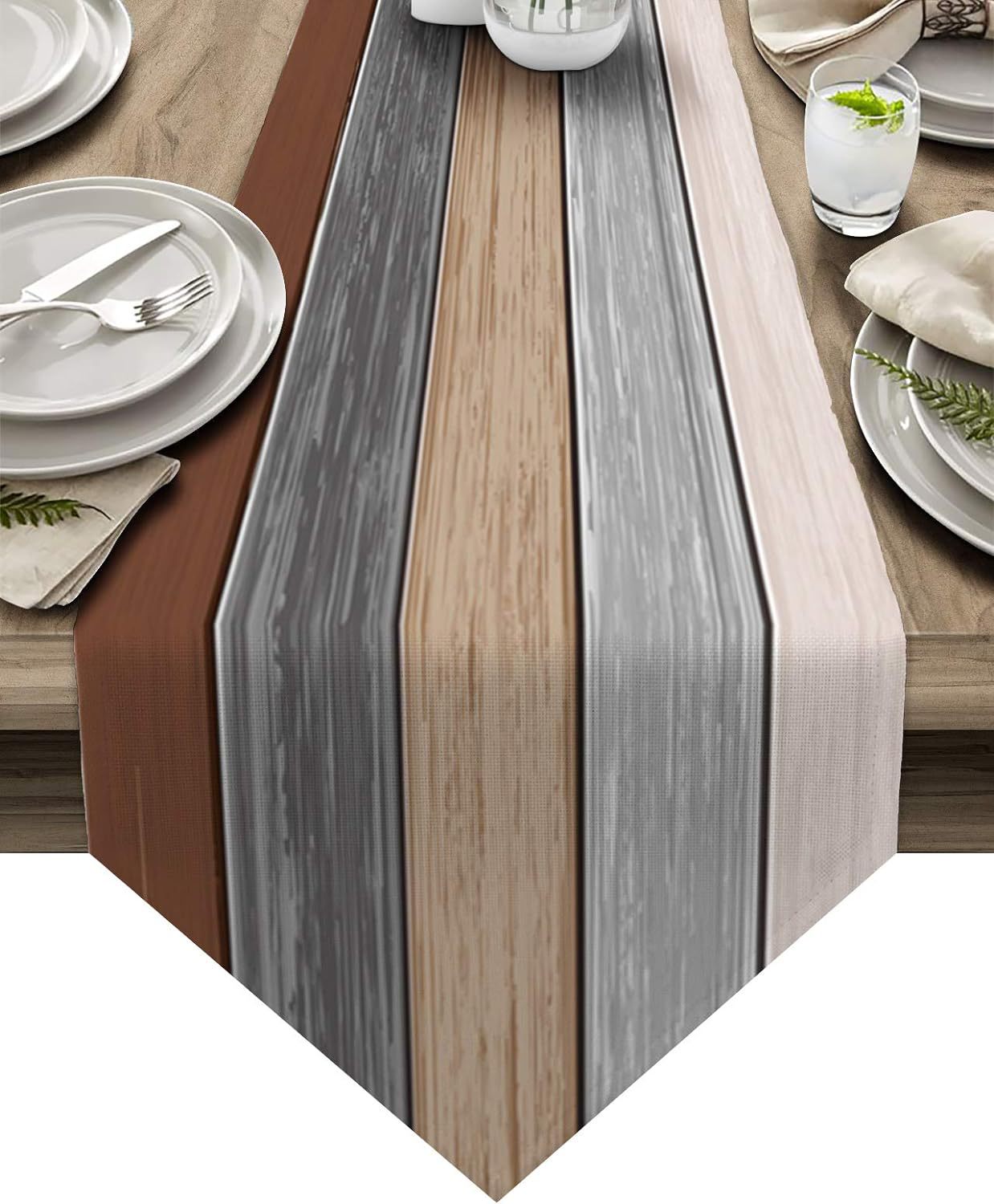 Transfronterizo 2024 Amazon nuevo estilo retrógrado triángulo lino tabla bandeja de mesa mesa comedor bandeja de té image 7