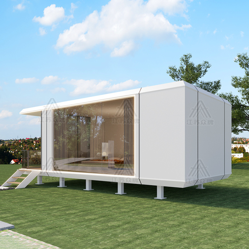 Cabina espacial Habitación móvil B & B Hotel al aire libre escénico Habitación de cielo estrellado Almacén de Apple Red Container Sunshine Room