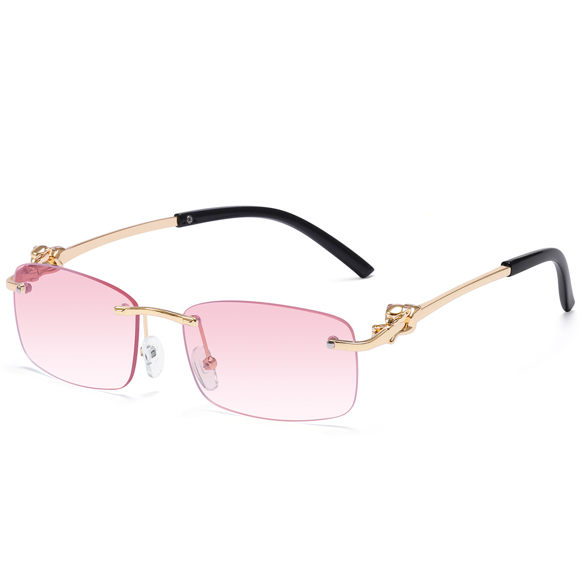 Nuevas gafas de sol cuadradas pequeñas sin marco gafas retro americanas gafas de sol personalizadas a prueba de rayos UV para hombres y mujeres