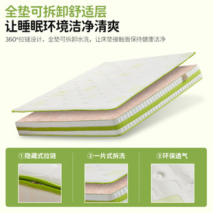 Wz Kidsren's Spine Protection Hard 20cm Independent Pocket Spring Simmons Latex Youth Jute Mattress