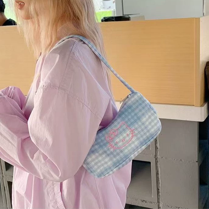 Hello kitty, cute underarm bag, high quality handheld universal one-shoulder bag