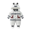 Gray double deer cotton jacket