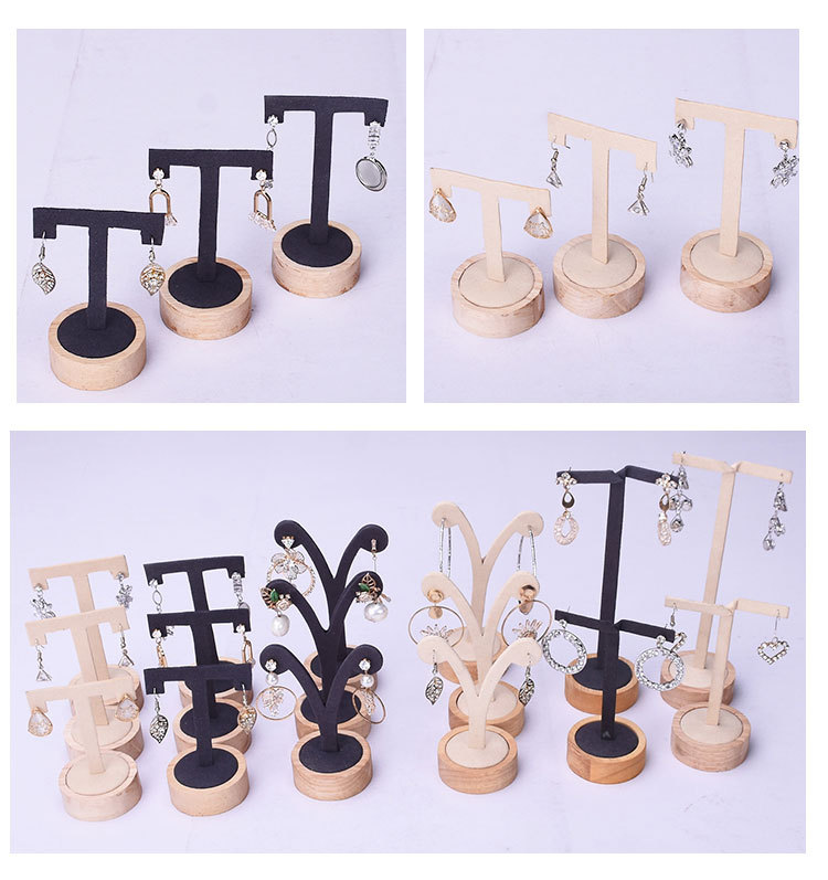 Simple Style Irregular Wood Jewelry Rack display picture 2