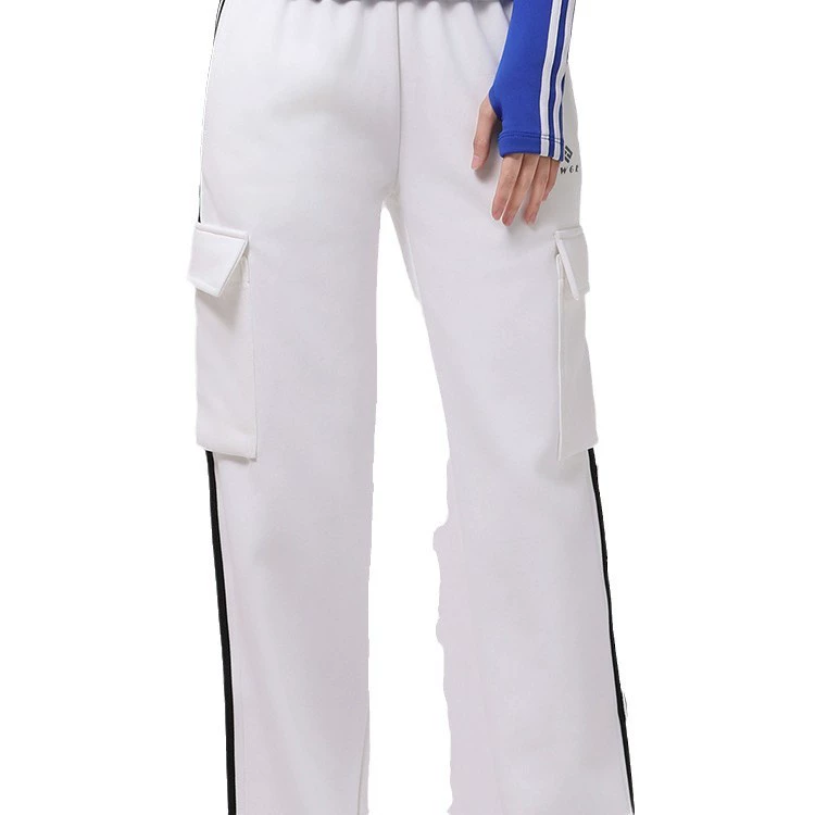 Женские бархатные новые тонкие открытые беговые прямые брюки тонкие свободные комбинезоны спортивные брюки осень-зима