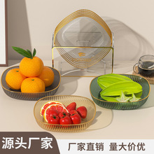 加厚食品级PET透明方型吐骨碟家用骨头盘水果碟餐零食盘收纳餐碟