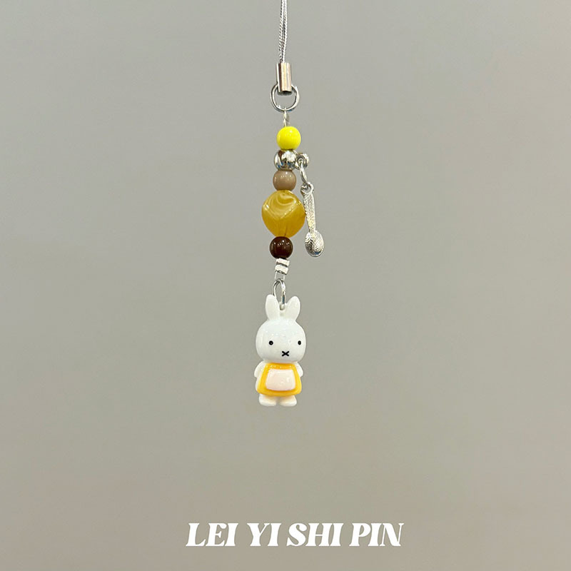[蜜桃乌龙]新款甜美串珠设计感小众精美手机链高端串珠流苏手机链|undefined