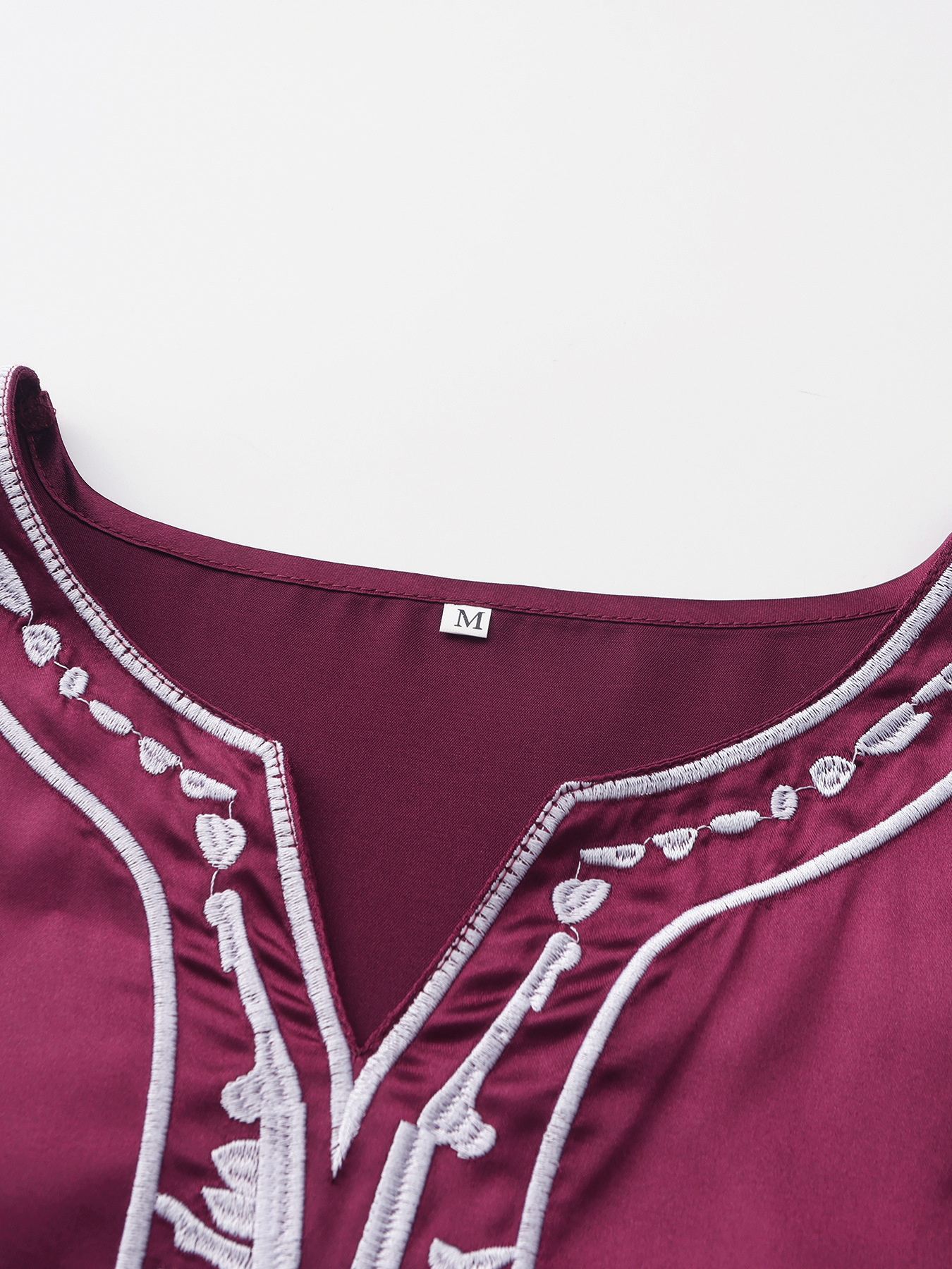 Herr kaftan med afrikanskt tryck och marockanska fickor lång_voghion.com