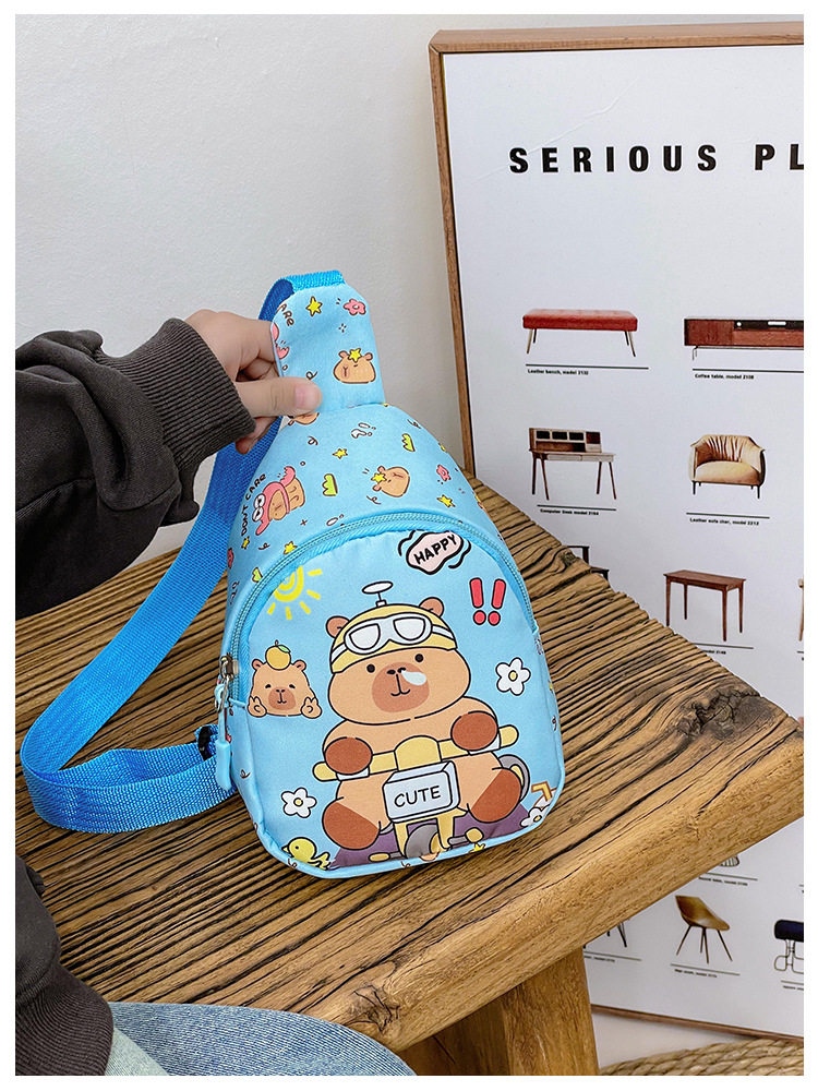 Kid'S Nylon Capybara Cute Square Zipper Fanny Pack display picture 14